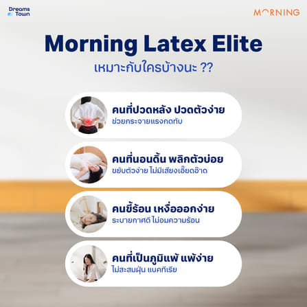 ที่นอนยางพารา 5ฟุต MORNING SLEEP LATEX ELITE PLUS หนา 10 นิ้ว เสริมพ็อกเก็ตสปริง_4